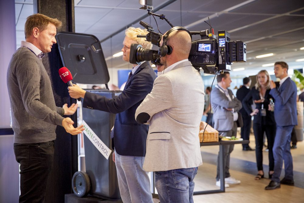 tv interview ved 5G Showcase, TDC Group